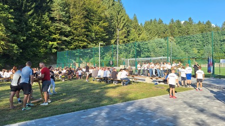 Nogometno igrišče otvoritev - pihalni orkester